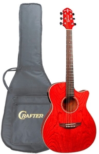 Электроакустическая гитара CRAFTER JTE 100CEQ / TR с чехлом